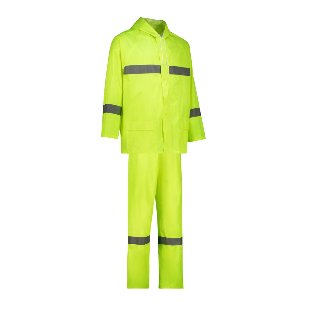 REBEL AquaSkin Rubberised Hi Viz Reflective Rain Suit