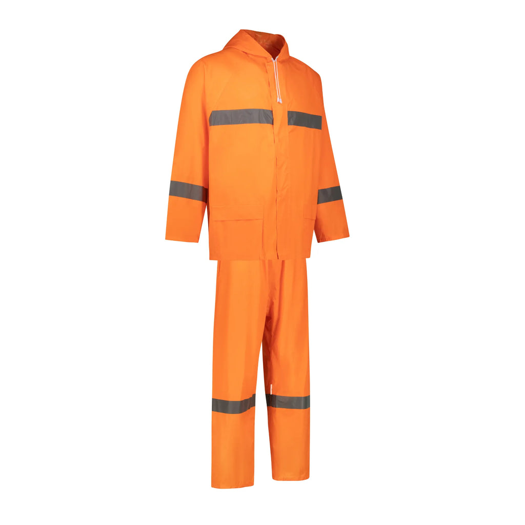 REBEL AquaSkin Rubberised Hi Viz Reflective Rain Suit