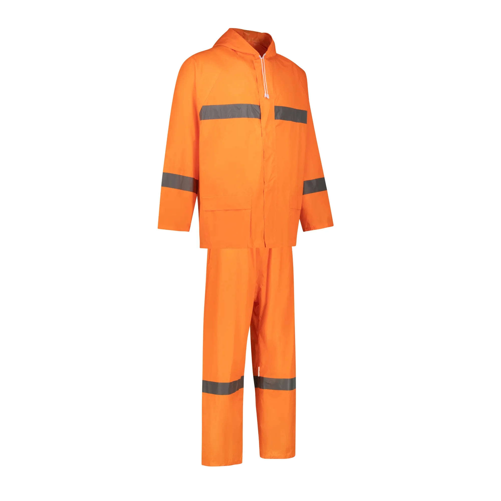 REBEL AquaSkin Rubberised Hi Viz Reflective Rain Suit