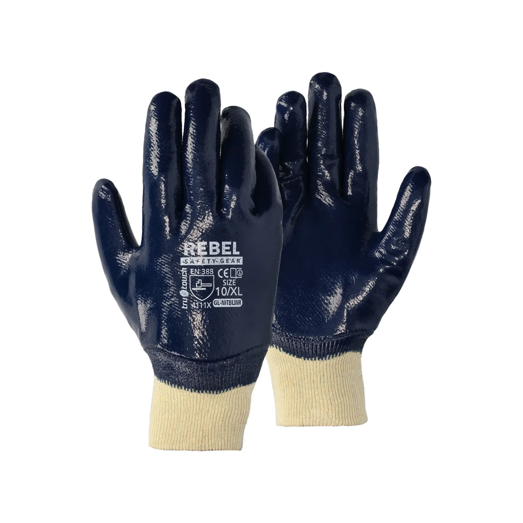 REBEL TruTouch Blue Nitrile Heavy Duty Gloves