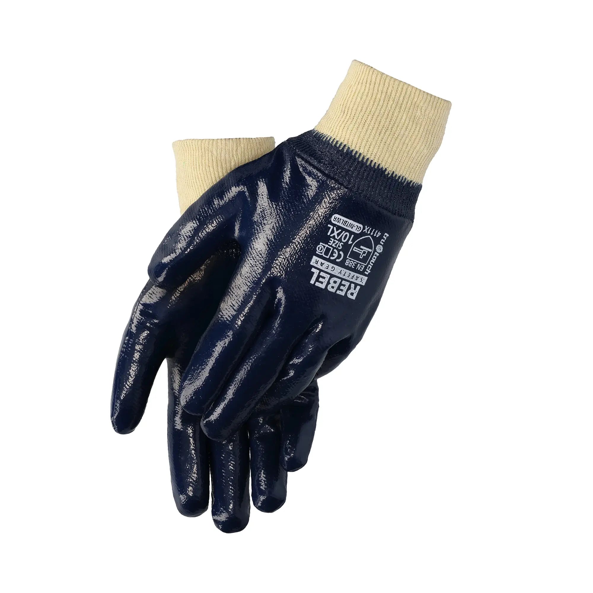 REBEL TruTouch Blue Nitrile Heavy Duty Gloves