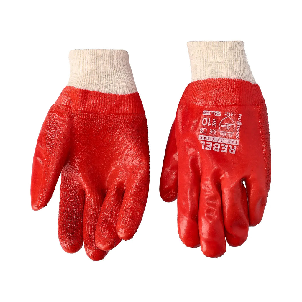 REBEL TruTouch Red PVC Medium Weight Gloves
