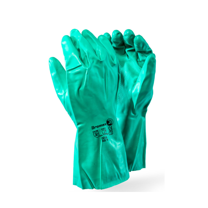 Dromex Chemical Green Nitrile Gloves
